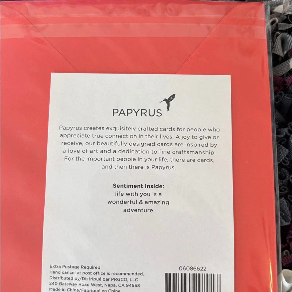 🆕Papyrus Romantic Greeting Card